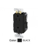 Leviton G5362-WTE - 20A - 125V - NEMA 5-20R - 2P - 3W - SmartlockPro Self-Test GFCI Duplex Receptacle - Extra-Heavy Duty Industrial Grade - Black